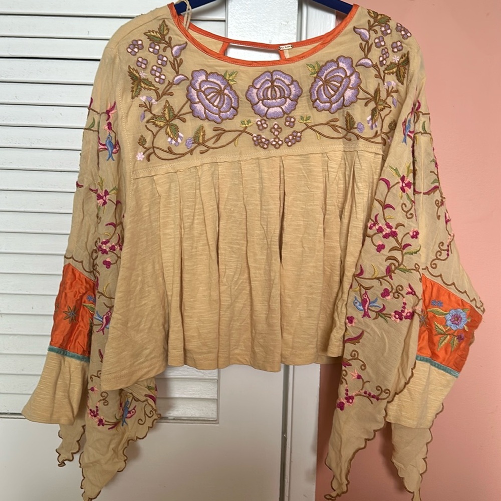 Free People embroidered blouse